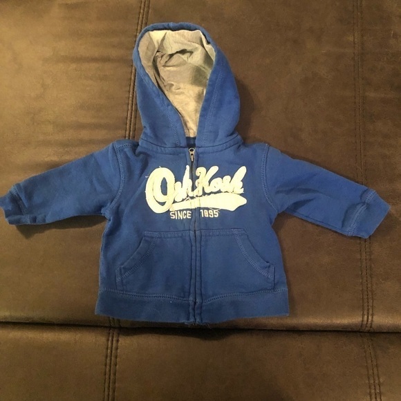 12M Oshkosh Blue Hoodie - Picture 1 of 5